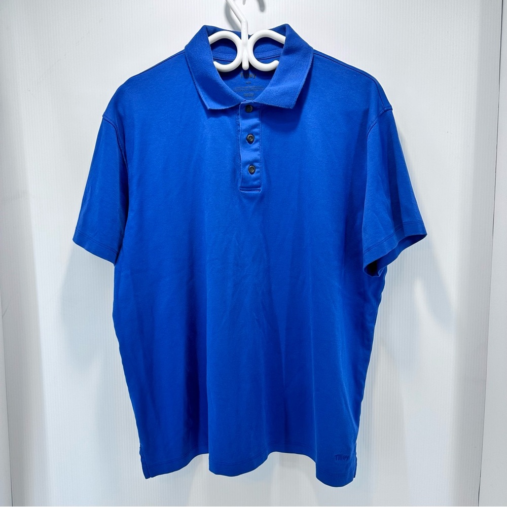 Tilley Soft Touch‎ Polo Men’s Large Cotton Blue Stretch Travel Comfort Classic